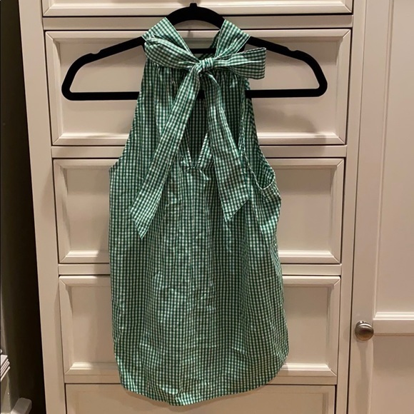 J. Crew Gingham Tie Neck Tank top - Picture 5 of 8